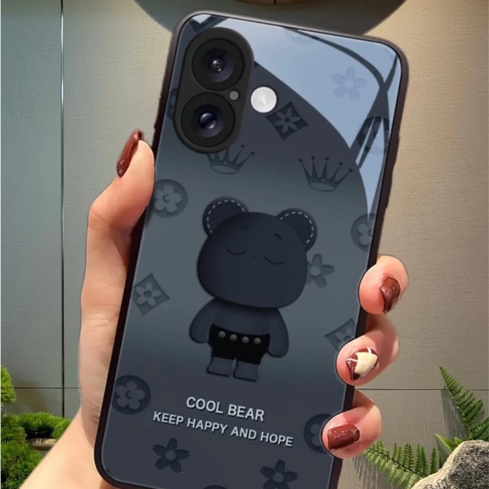 Cool Bear Black Decorative Screen Protector for Cell Phones